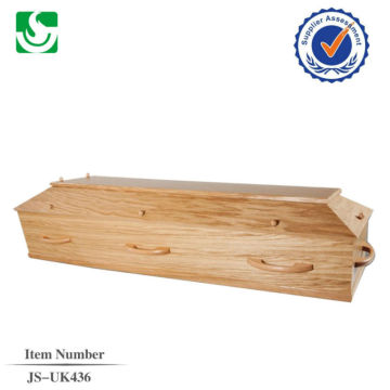 direct sale European style oak wood adult coffin made in China